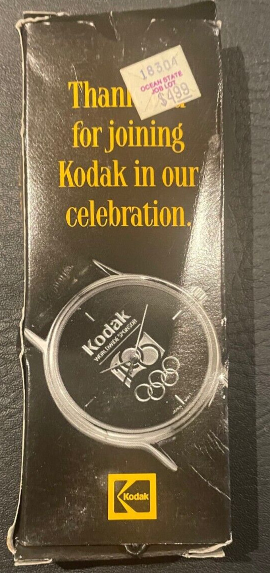 Kodak Watch Official Sponsor 1996 Olympics Gold Face NIB