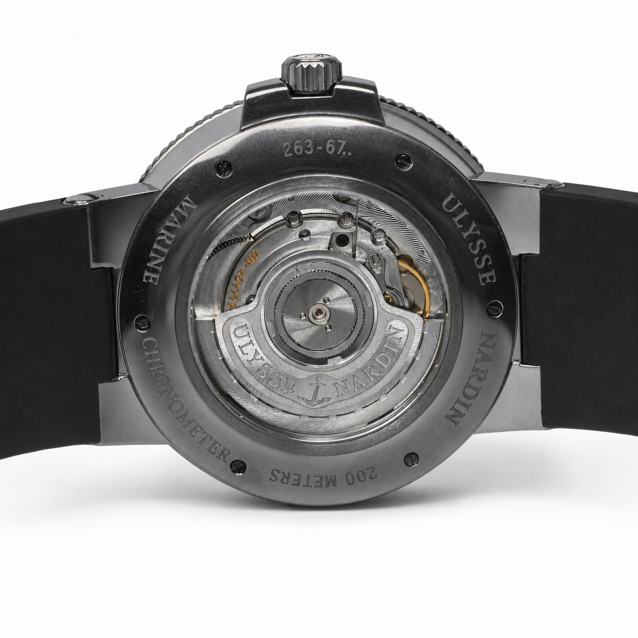 Ulysse Nardin Marine Maxi Chronometer 263-67 Stainless Steel Black Dial 43mm