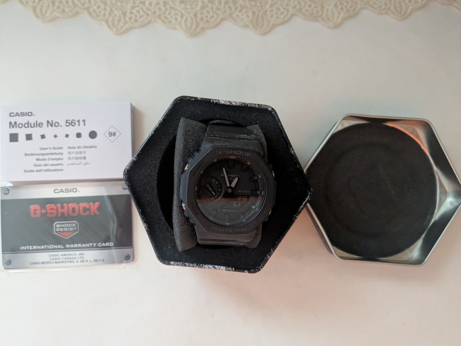 Casio G-Shock GA-2100-1A1 Black Carbon Core Guard Men’s Watch new in box