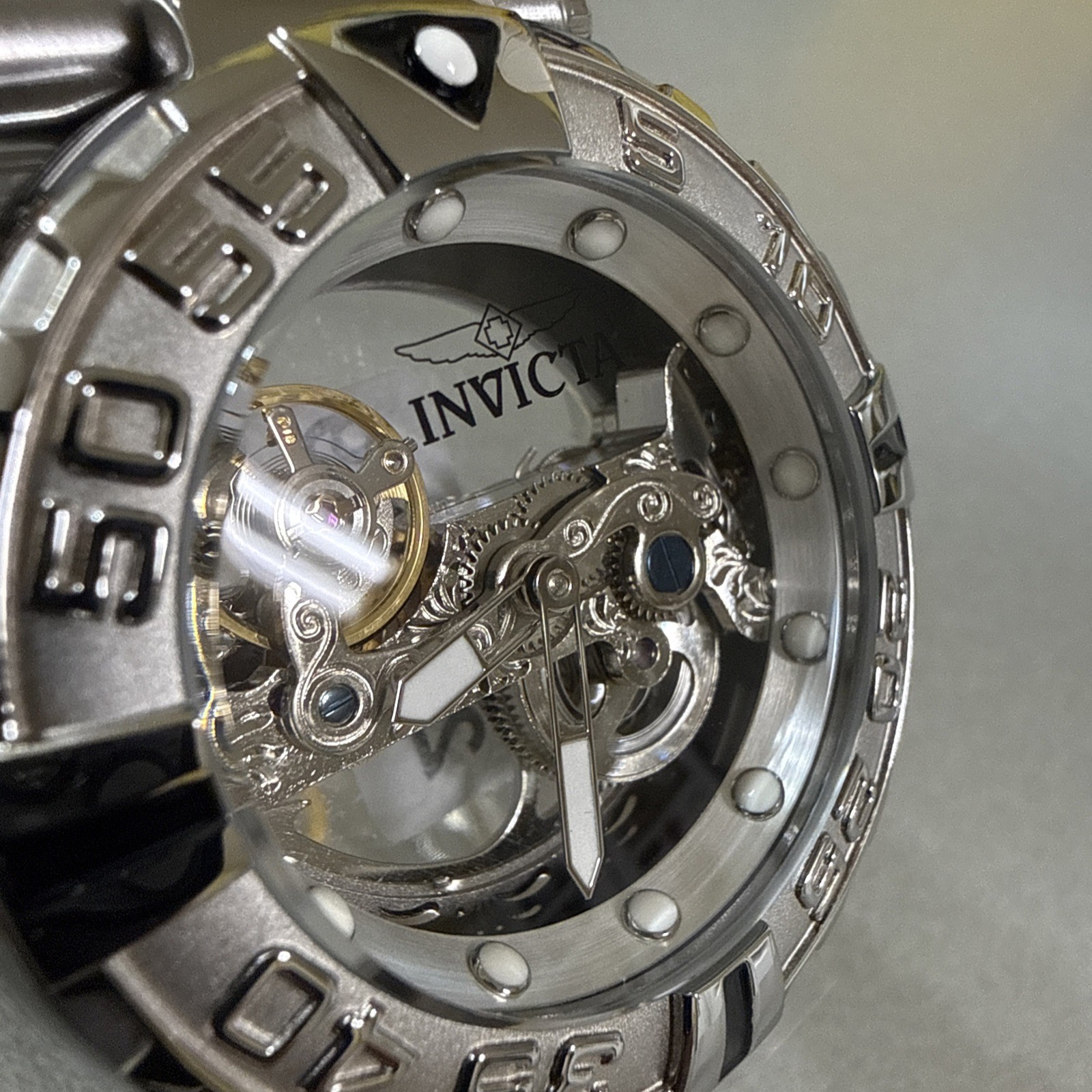 Invictas 47mm Automatic Silver “Subaqua” On SS Band Mens Big Boy Watch #49499