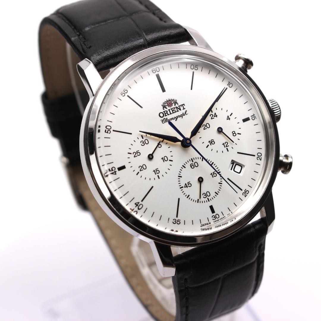Orient VR32UAA0 Chronograph Watch White Dial Japanese Quartz Timepiece NB/NA