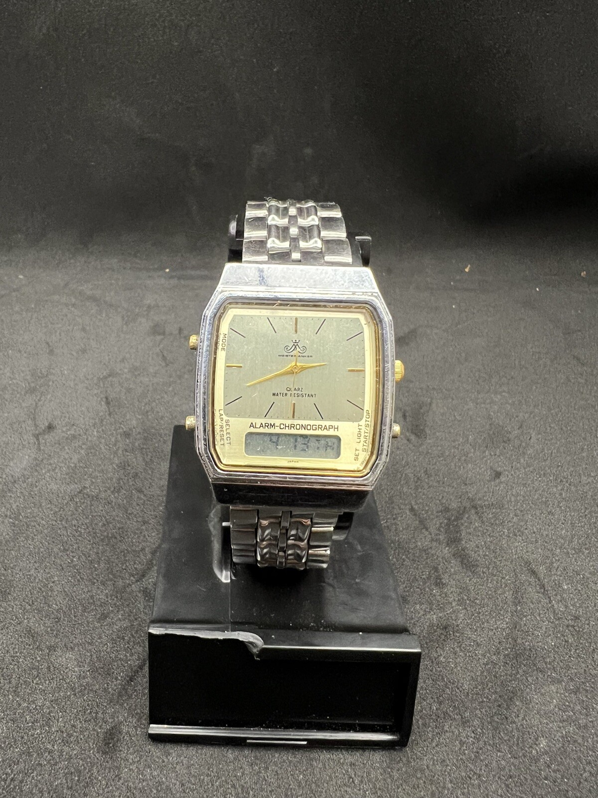 VINTAGE GERMANY MEN’S ANA-DIGI ALARM CHRONOGRAPH QUARTZ WATCH “MEISTER-ANKER”