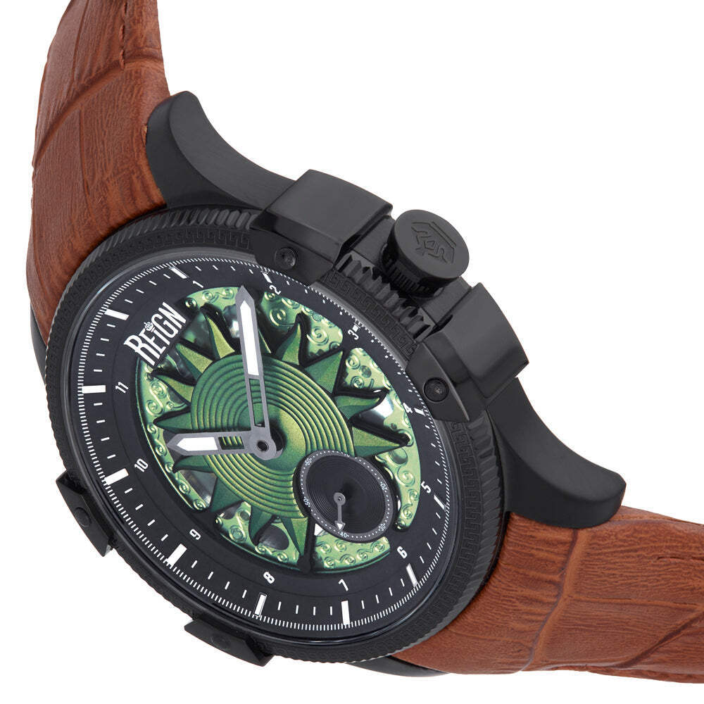 Solstice Automatic Brown/Green | Black Dial Wristwatch REIRN6904