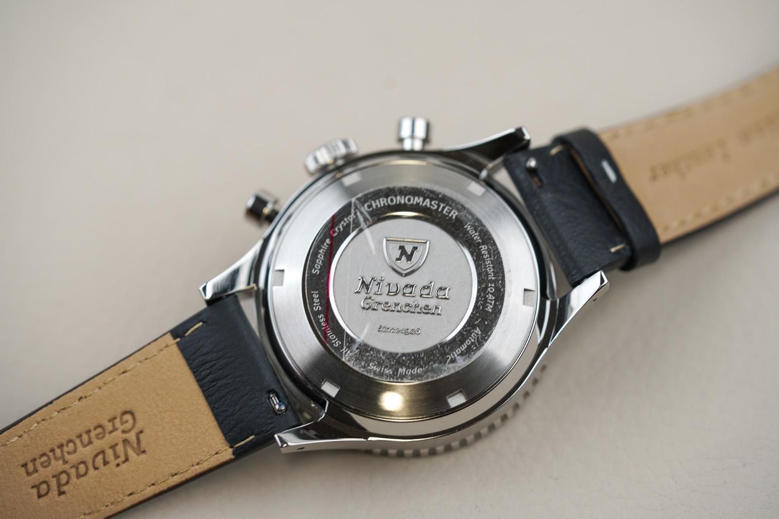 Nivada Grenchen Chronomaster Broad Arrow 41mm 85041M17 Men’s Steel Watch