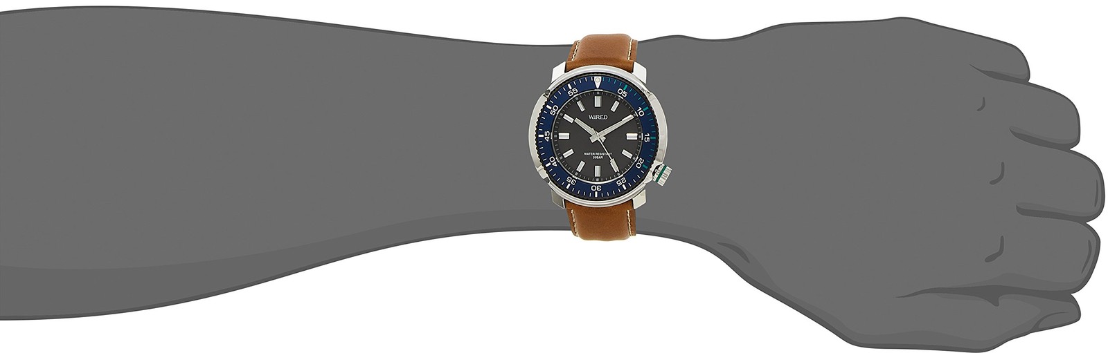Seiko Wired SOLIDITY Unidirectional Rotating Bezel Men’s Watch AGAJ701 Limited E