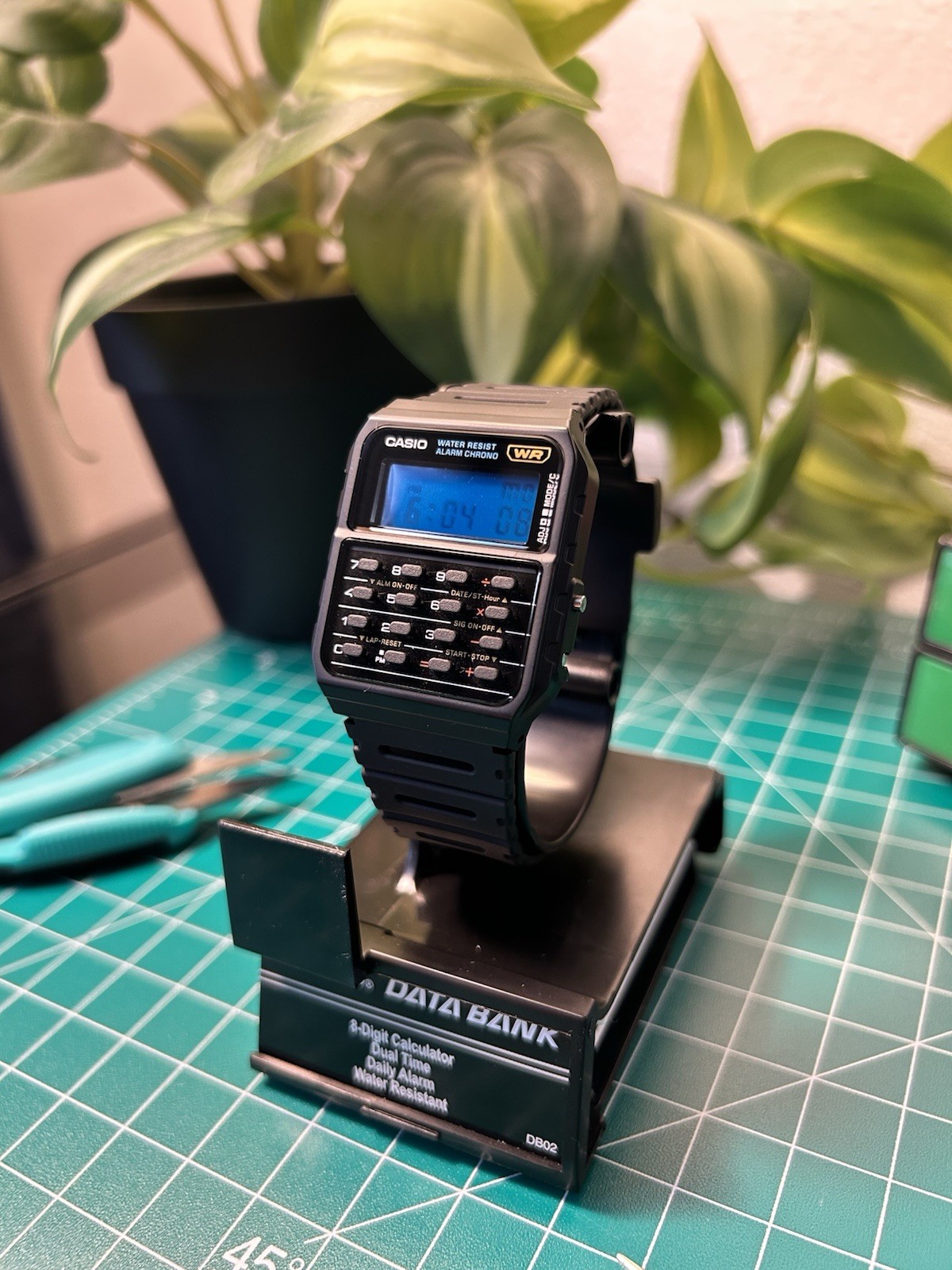 “Code Blue” Custom Casio Calculator Watch Mod CA53W-1