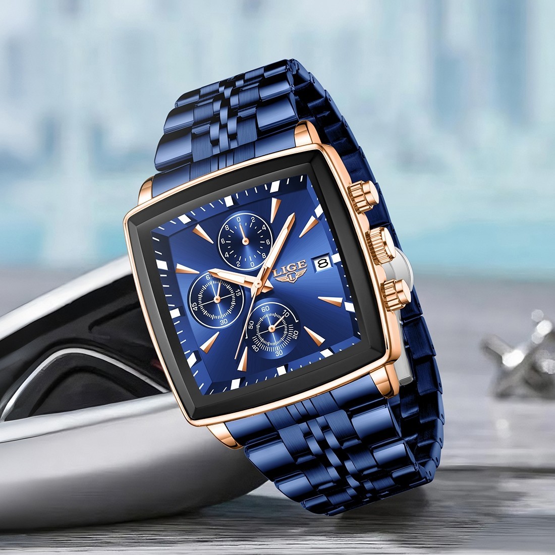 Waterproof Men Watch Quartz Stainless Steel Date Luminous Casual Man Wristwatch