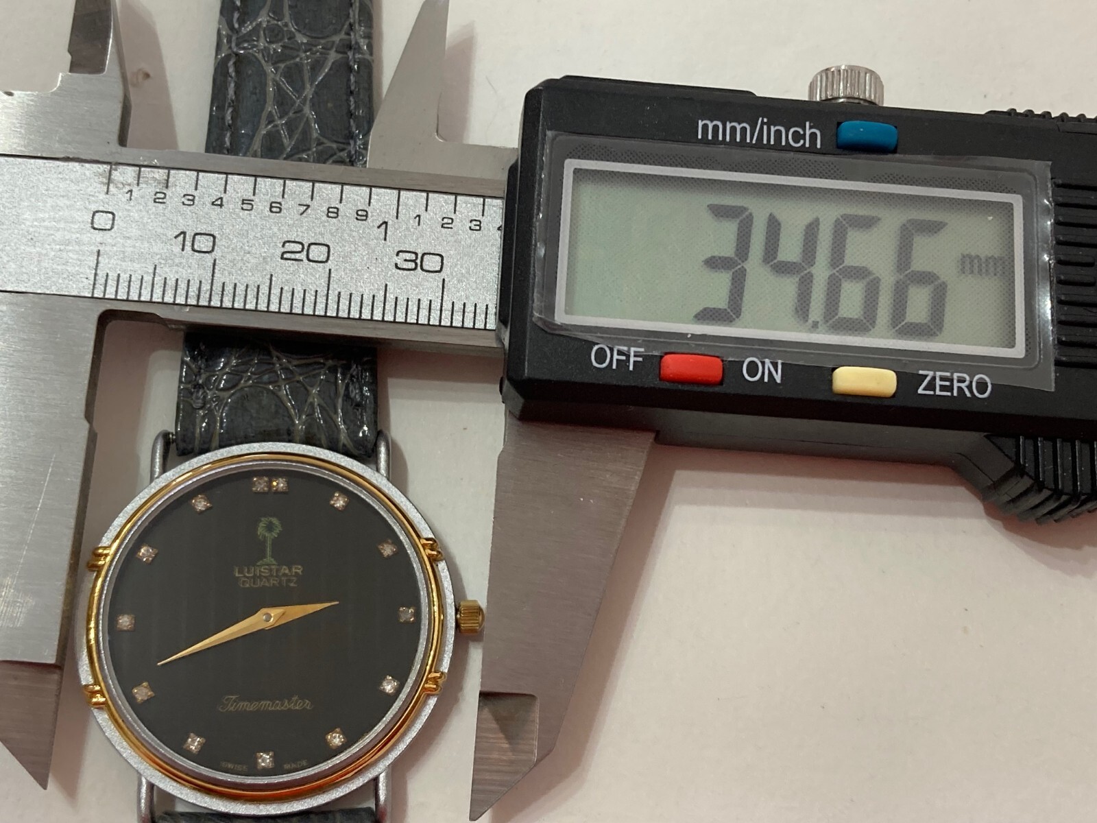 LUISTAR TIMEMASTER SWISS MADE WORKING VINTAGE QUARTZ WATCH.