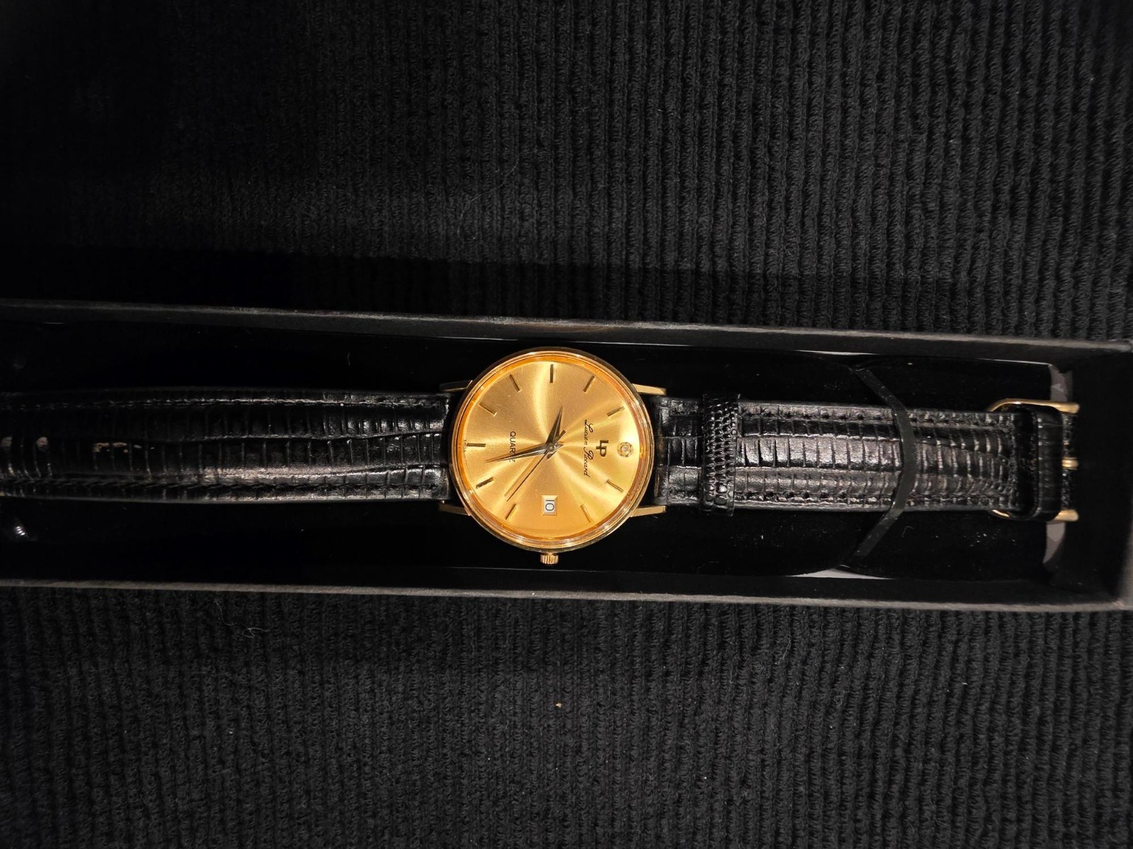Lucien Piccard 24787 – 14K Solid Gold, Diamond 12O, Swiss Quartz, Pristine
