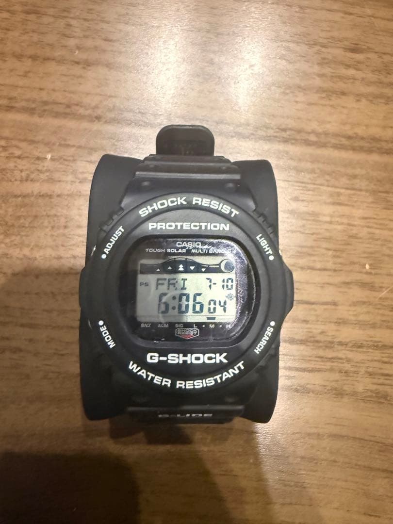 CASIO G-SHOCK G-LIDE GWX-5700CS1 Solar Radio Controlled Black Watch Used Japan