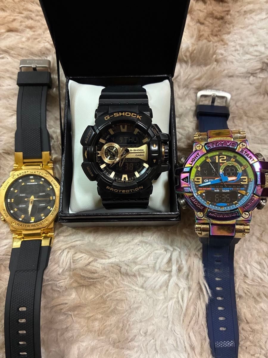 ¥500 off without box Popular color CASIO G-SHOCK GA-400GB-1A9 Black gold and 2