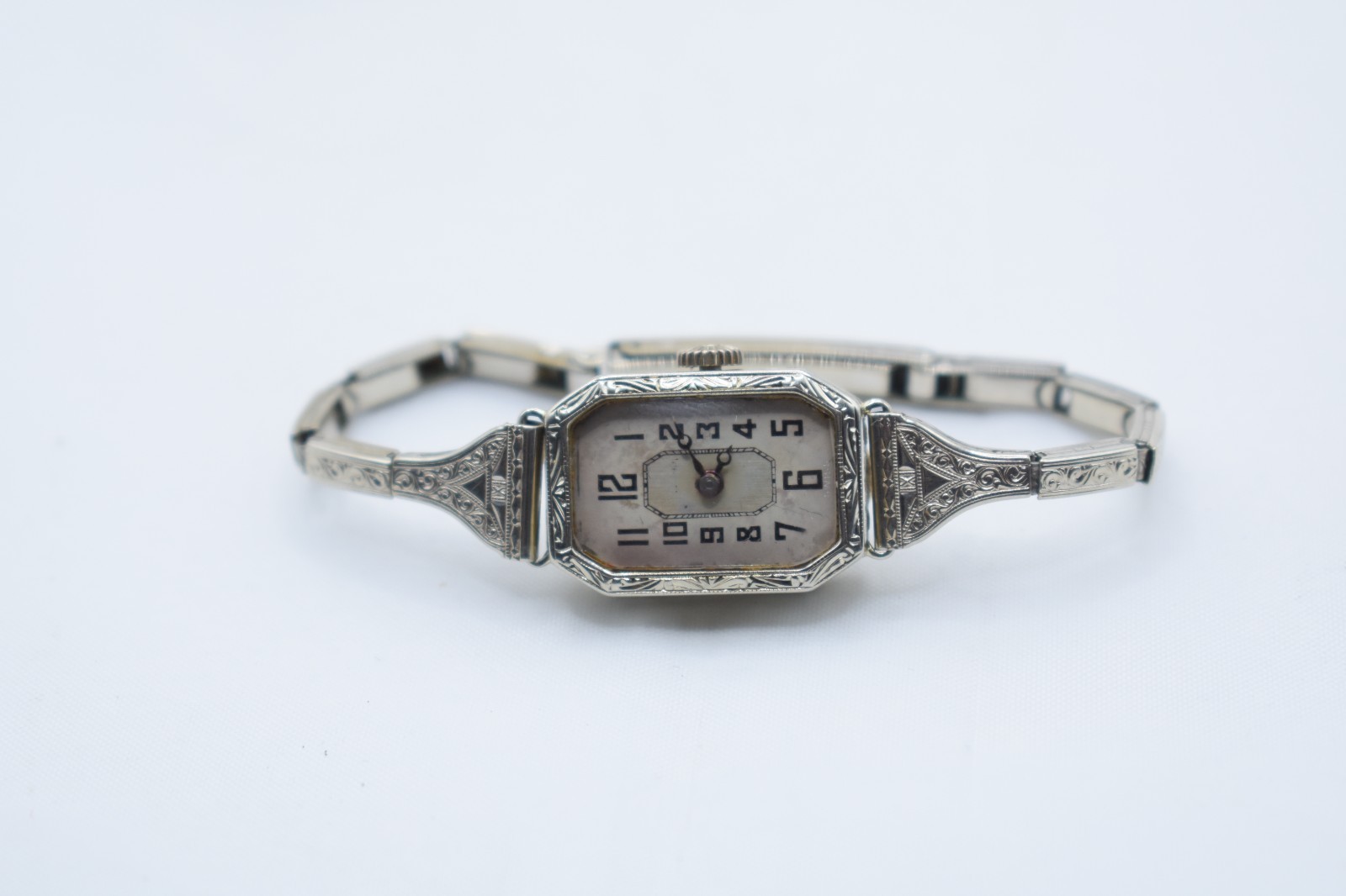 Vintage Art Deco 14K Solid Gold Ladies Watch 1/10 12K GF Band Parts Repair