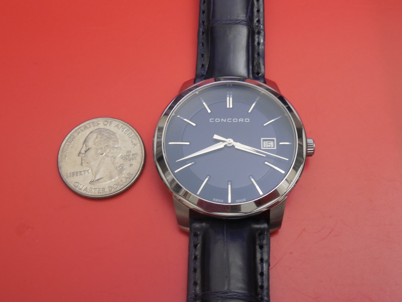 CONCORD SOLID STAINLESS STEEL BENNINGTON 40MM MEN’S WATCH WITH DEPLOYMENT CLASP