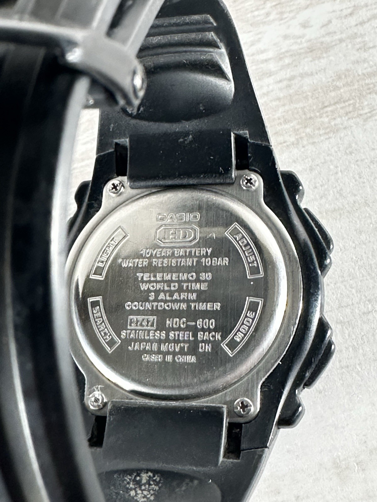 Casio HDC-600 Digital Analog Watch Quartz Vintage Unisex Adults Working Japan