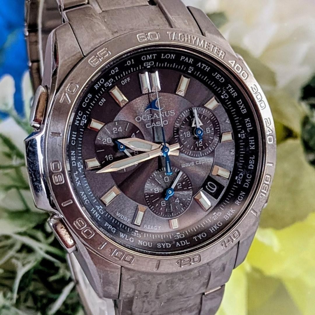Casio Oceanus Radio-Controlled Solar Black Men’s Watch Japan 071266