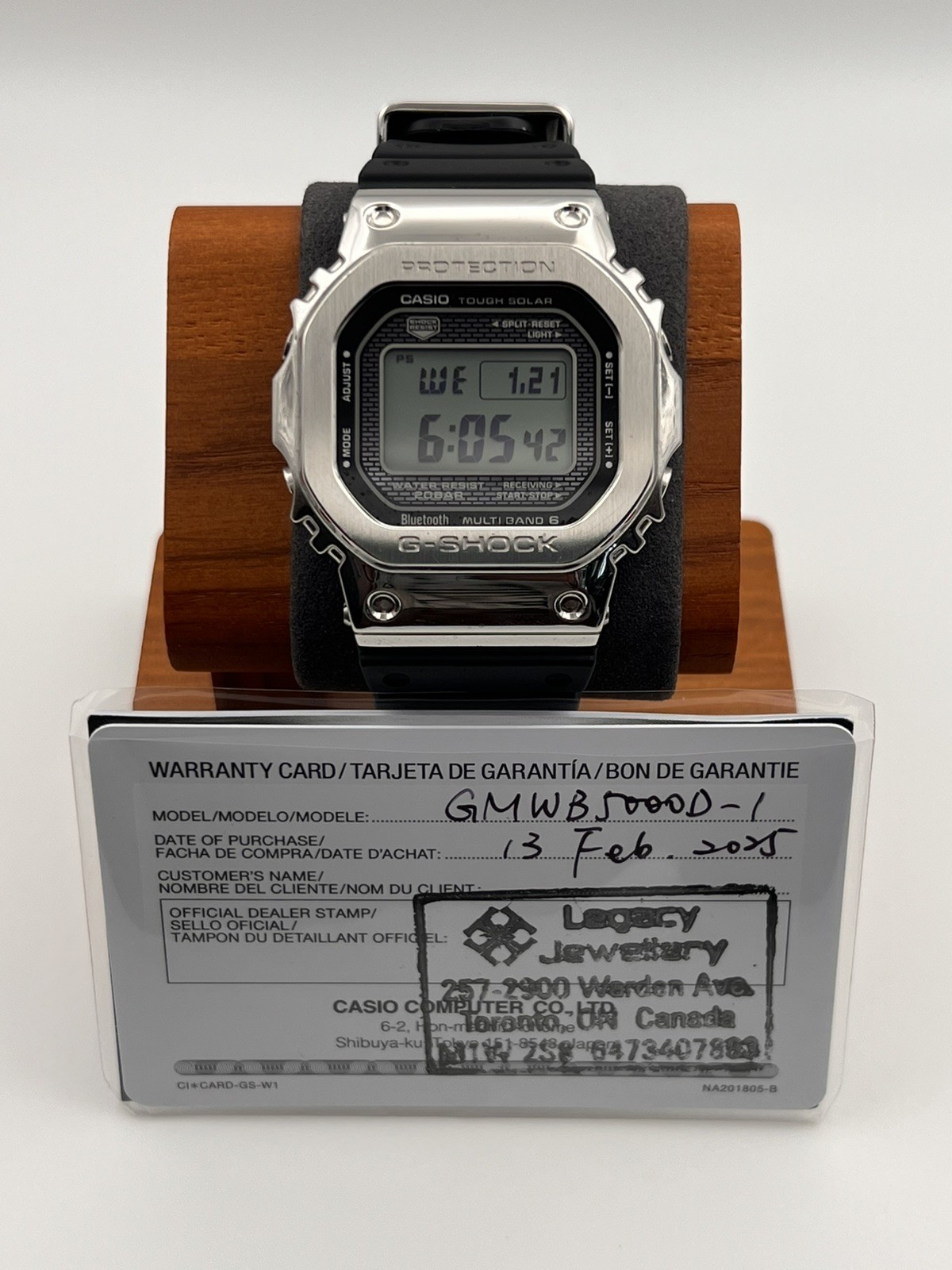 CASIO G-SHOCK GMW-B5000D-1 Full Metal Tough Solar Watch, Used – Good condition
