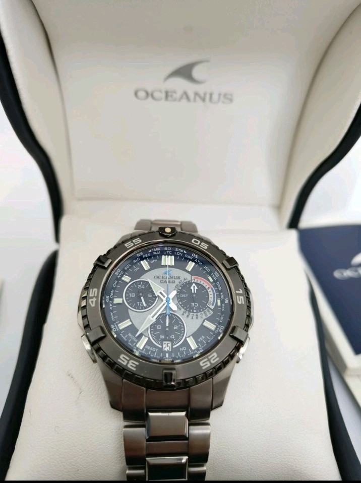 Casio Oceanus OCW-P500TDJ-1A2JF Titanium Men’s Watch World Time Mens Watch Solar