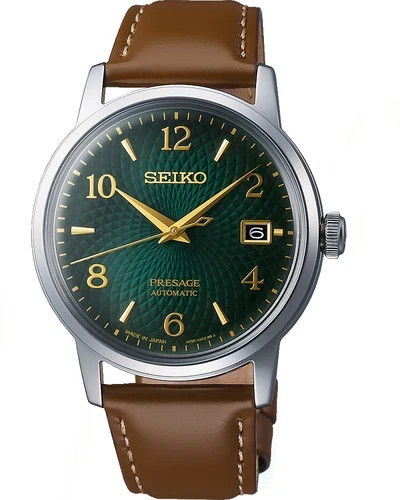Seiko Presage Green Men’s Watch – SRPE45J. With extra bracelet (SS Oyster).