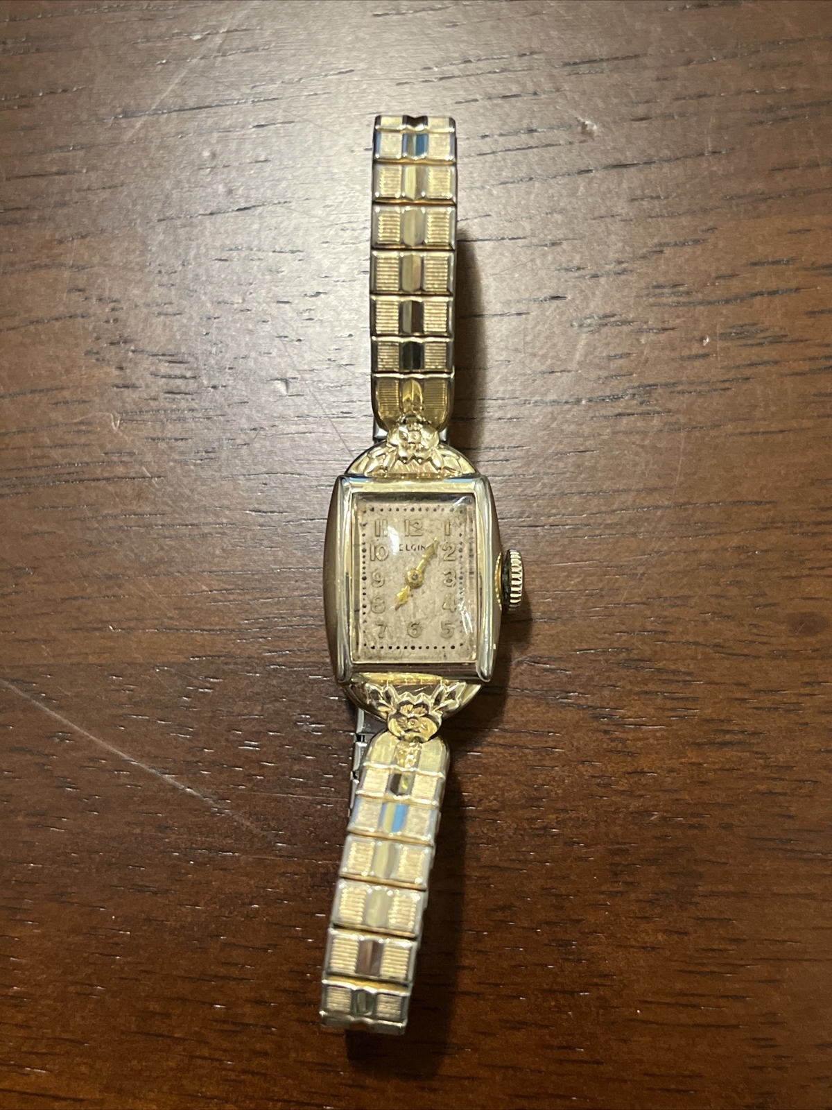 VINTAGE ELGIN LADIES 1950’s WATCH 10K GOLD FILLED CUSTOM “VIOLA HUTH”