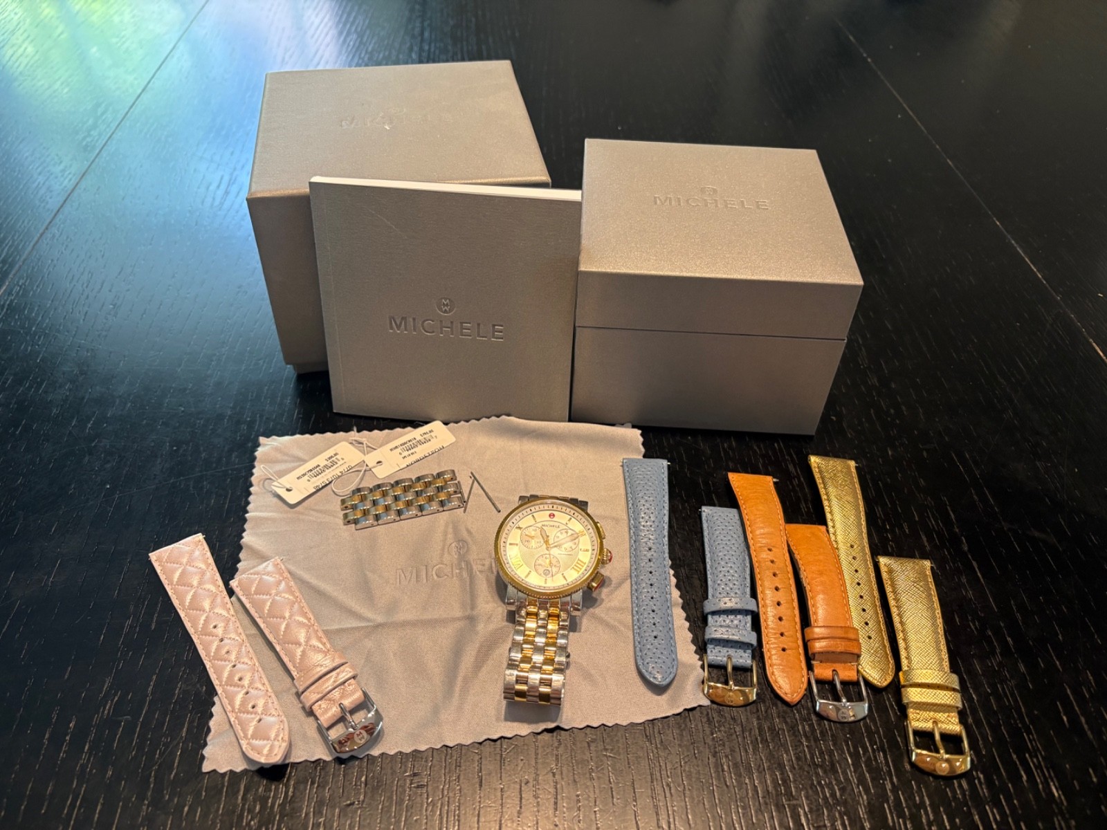 Michele Sport Sail Diamond MOP Dial Two-Tone Women’s Quartz Watch