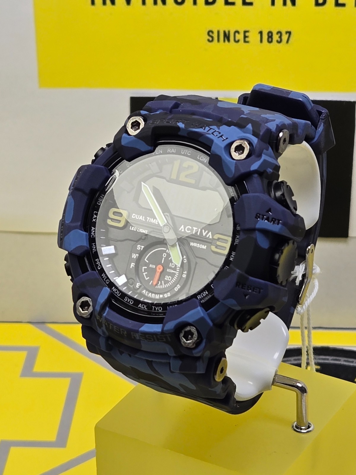 Activa X Invicta BlackOps Multifunction Digital Men’s Watch 56mm Camo Blue NEW