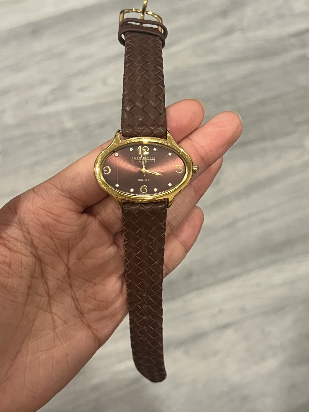 Joan Rivers Classics Women’s Watch 377 Quartz Genuine Leather – Women