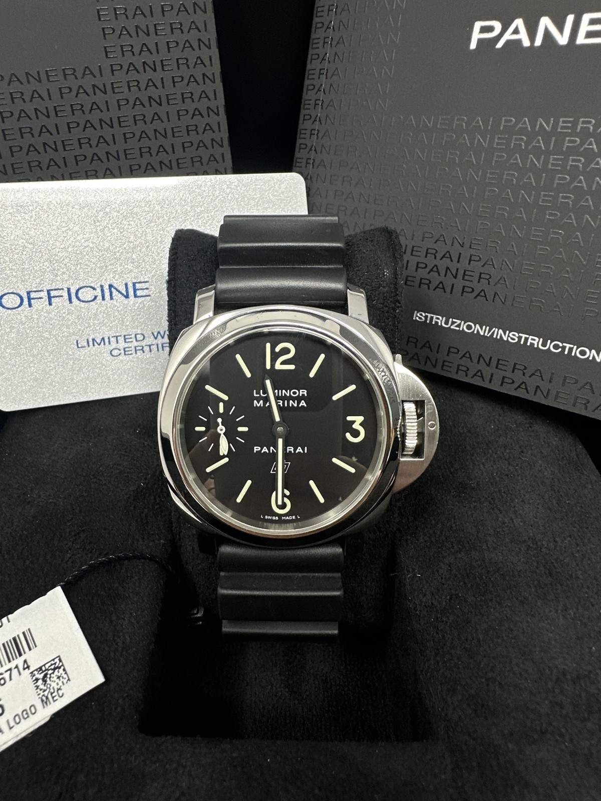 Paneria Luminor Marina Base Logo 44MM Stainless Steel PAM01005 Complete Set