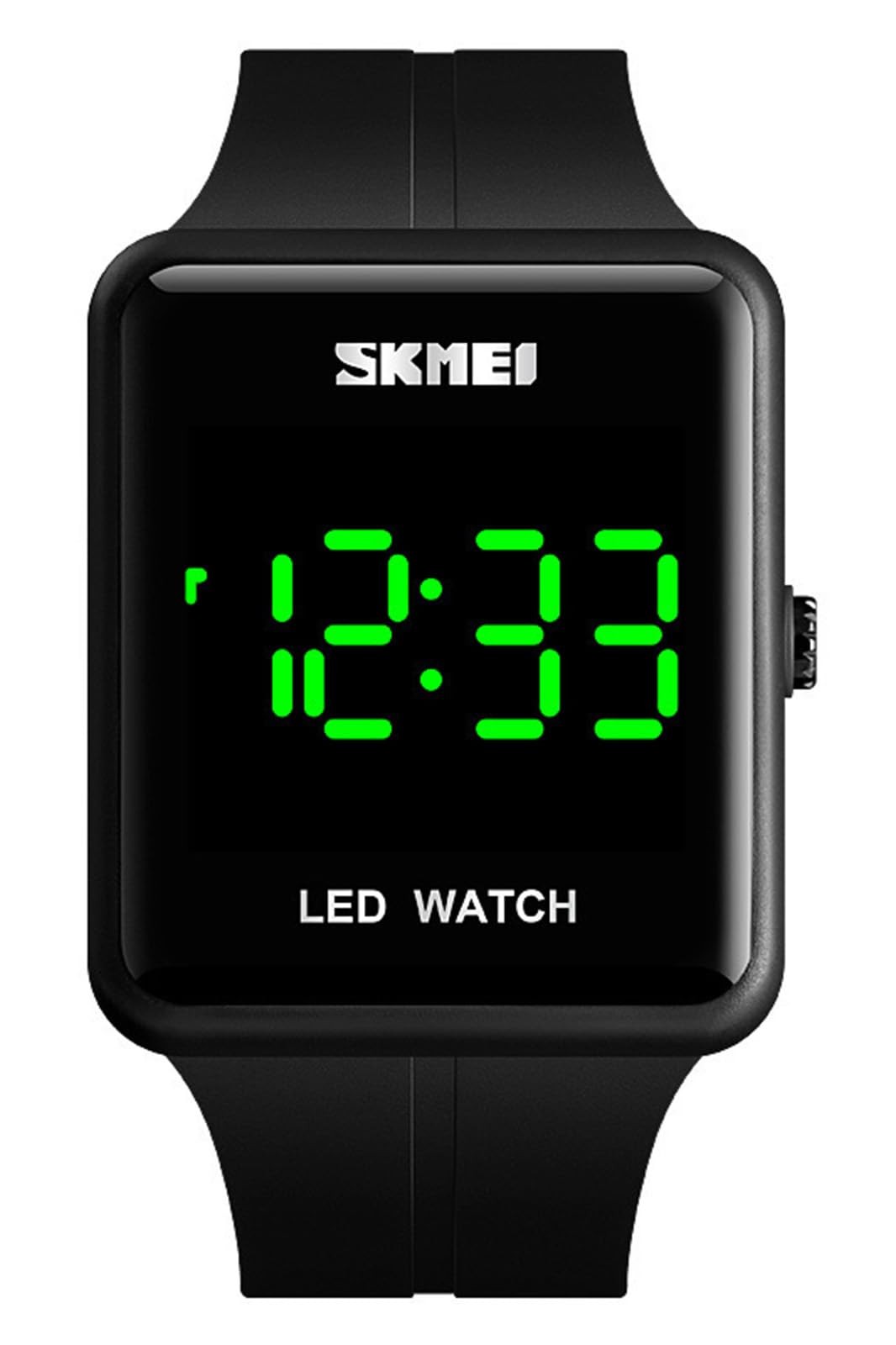 Gosasa Large Face LED Digital Watch Date Time 3Bar Waterproof Men Women Black