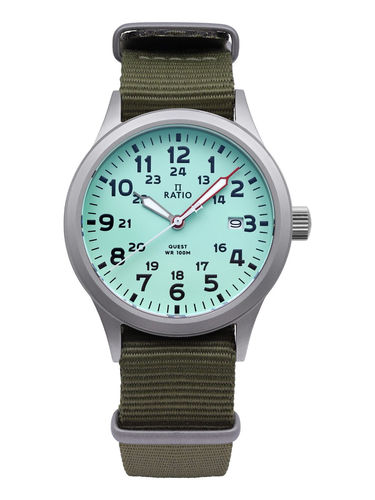 Ratio Quest Series Green Dial Quartz Analog Casual RTQ015 100M Men’s Watch