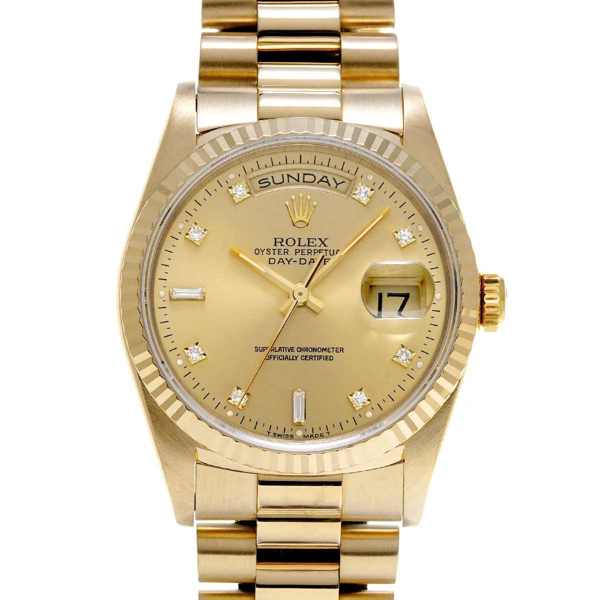 Rolex Day-Date 18238A 36mm Yellow Gold Champagne Wristwatch #WW3916