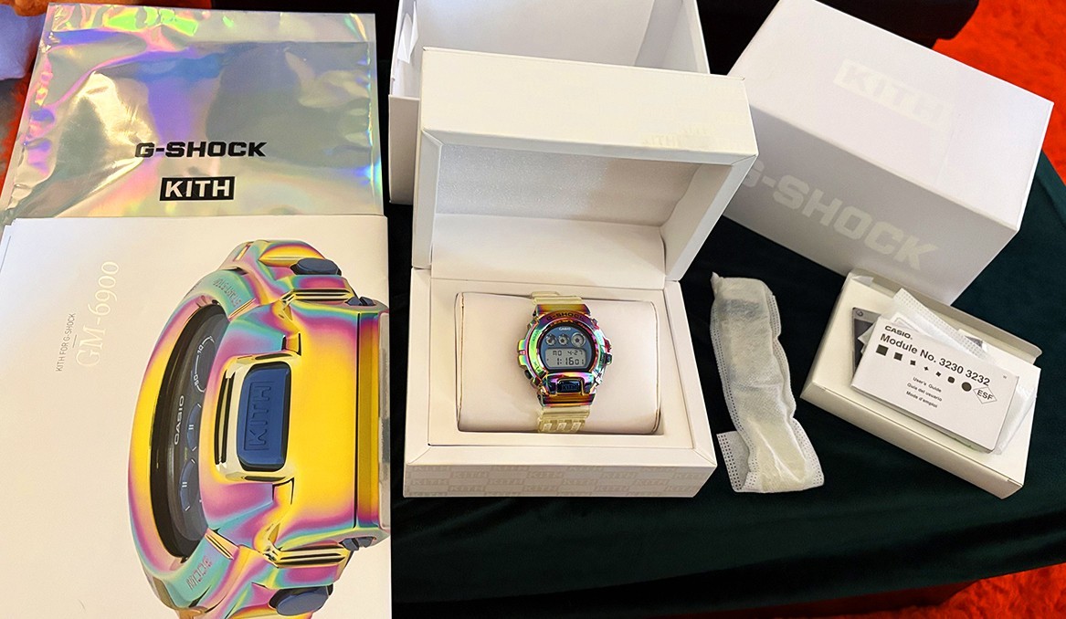 KITH x CASIO G SHOCK GM 6900 10TH ANNIVERSARY RAINBOW 2021 NEW ALL INCLUDED !!!
