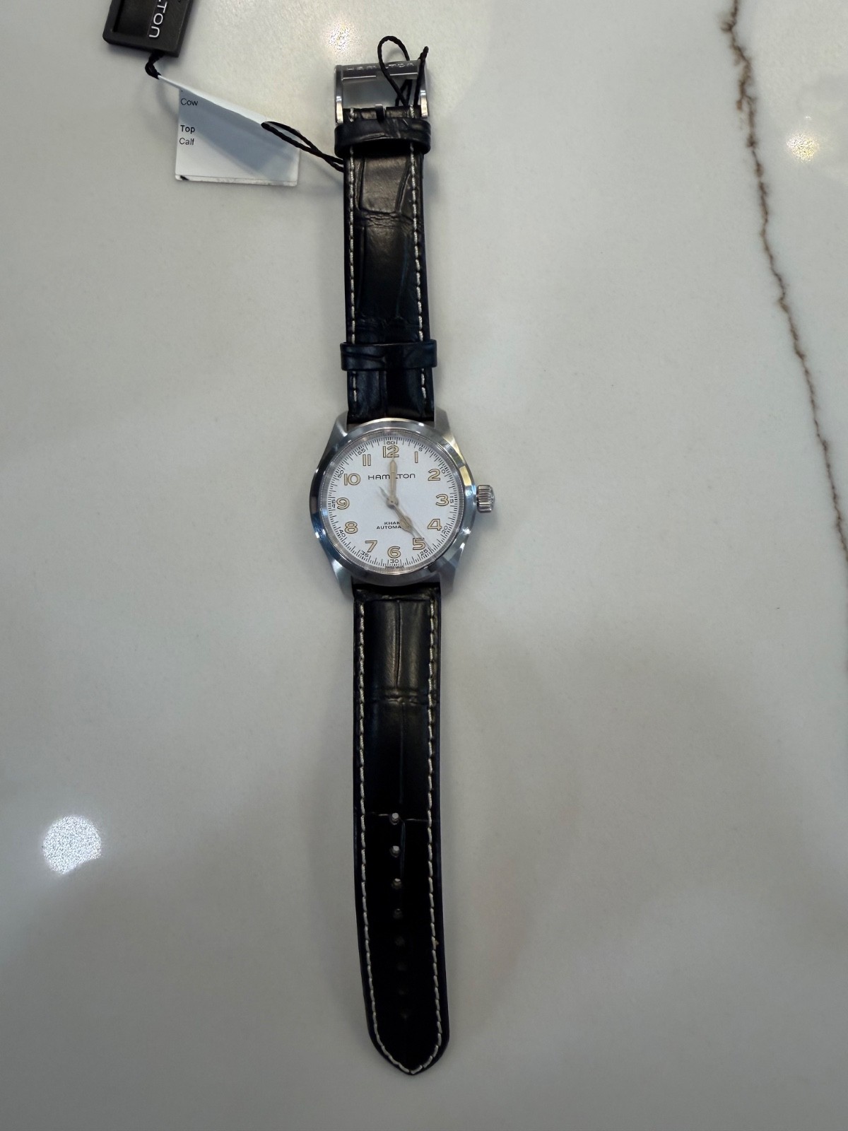 Hamilton Khaki Field Murph Automatic Leather Strap White 38 mm Watch – H70405710