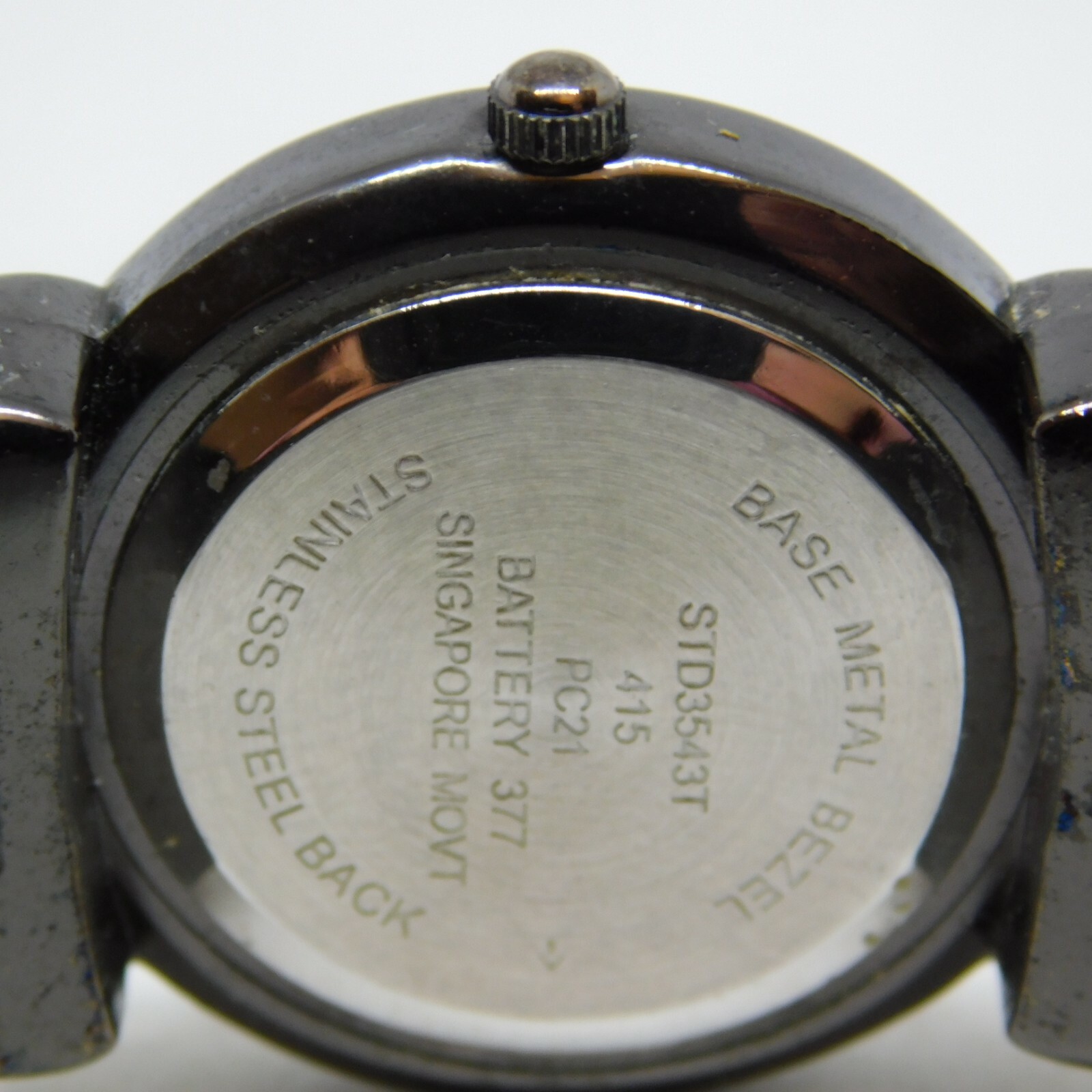 STUDIO Time STD3543T Black Tone Quartz Analog Ladies Watch Sz. 6 1/4″