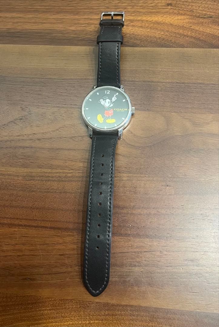 COACH x Disney Mickey Mouse Collaboration Wristwatch analog quartz casual black