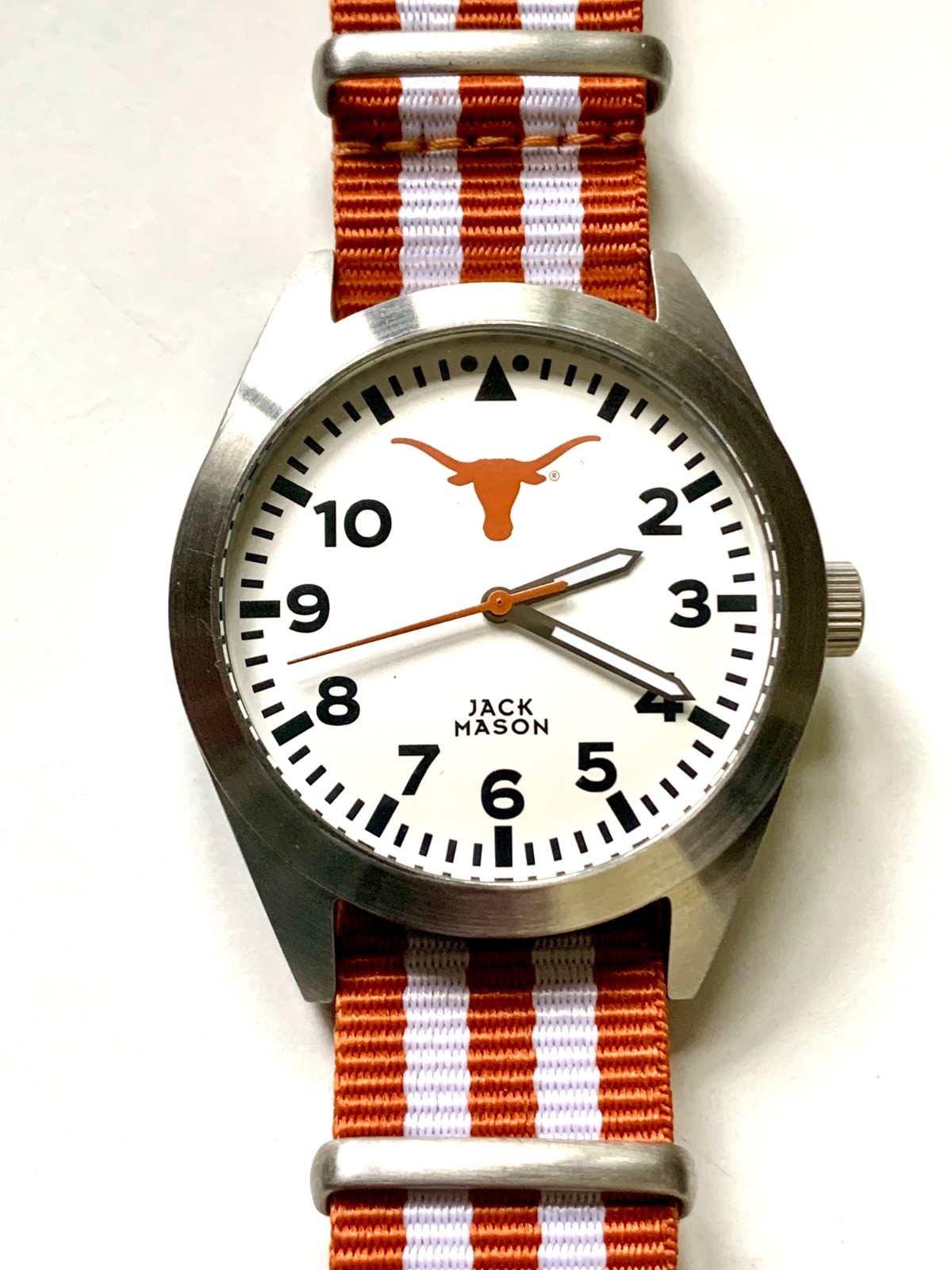 Jack Mason Mens 40mm Watch & Nylon Strap ~ Colleges TX, TCU, Ole Miss & Others