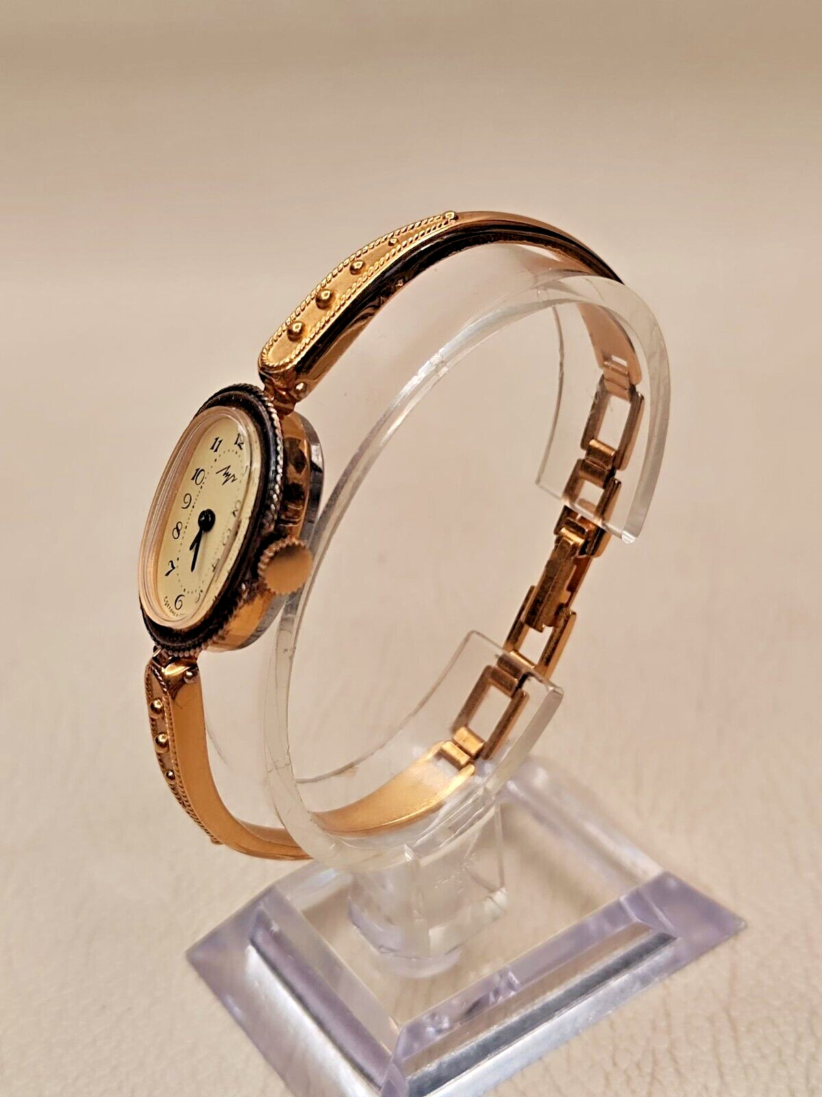 Vintage Small LUCH Women’s Gold plated USSR Watch Mechanical