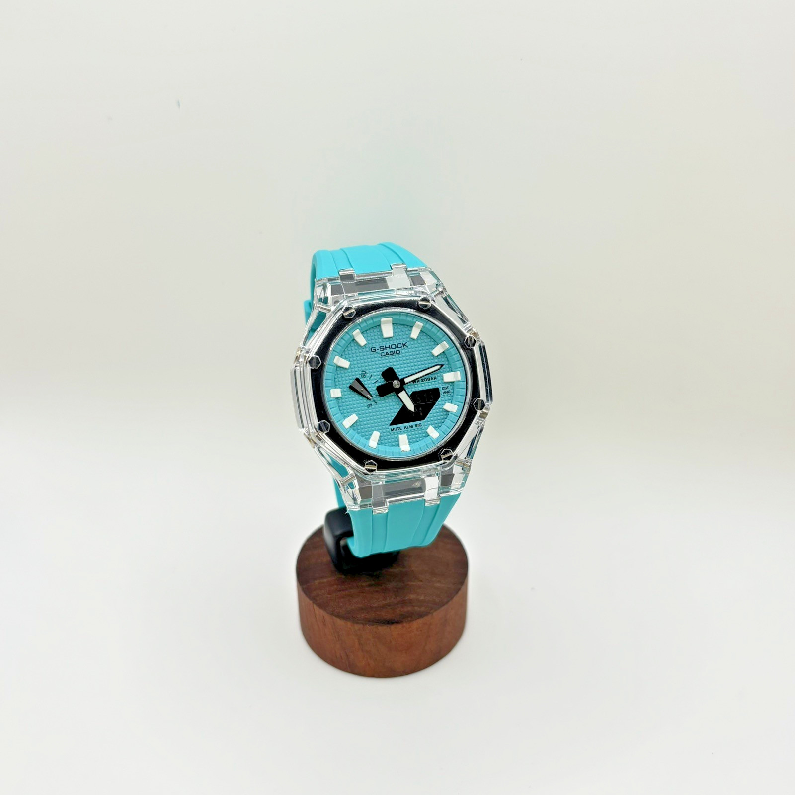 Customized Casio G-SHOCK “CasiOak Tiffany” Blue Pool DIAL GA-2100-1A FREE SHIP