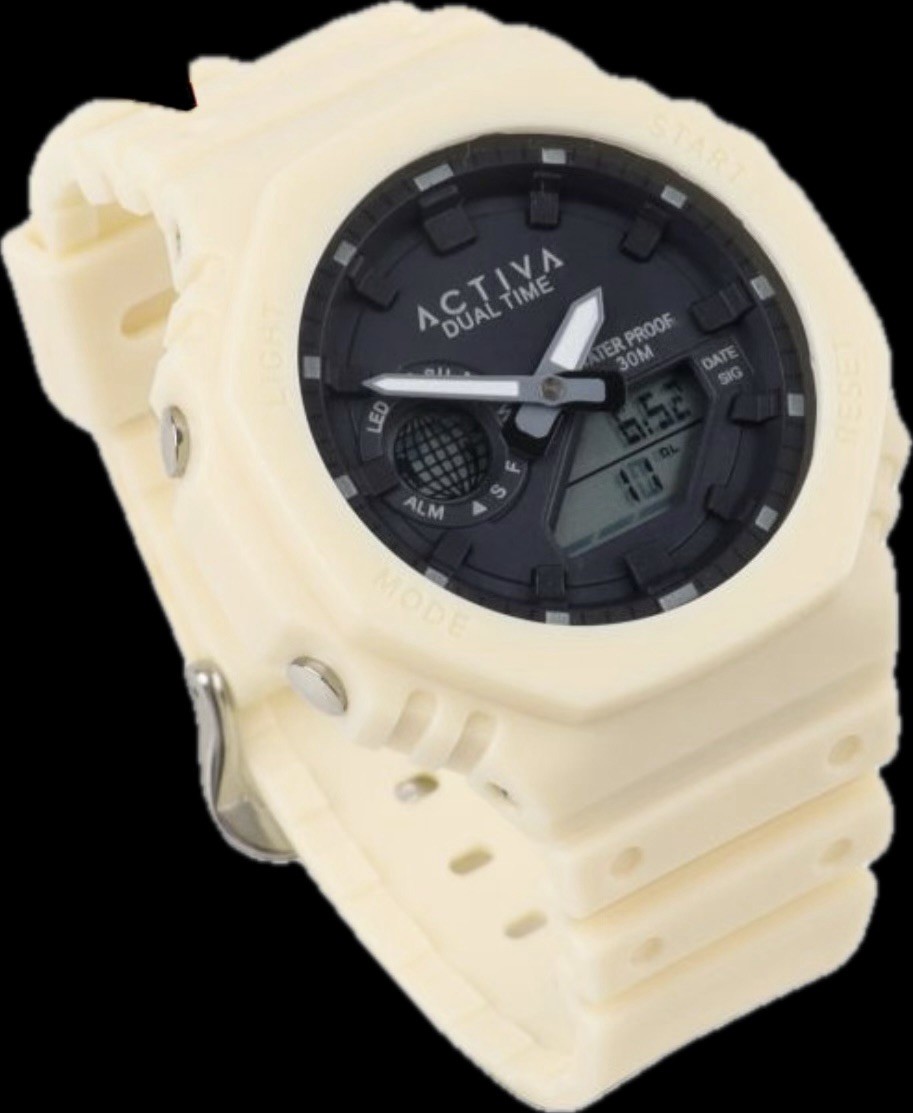 Activa Recon X Invicta Digital Watch 45.5mm, Tan/Cream/Off-White ACW423-007