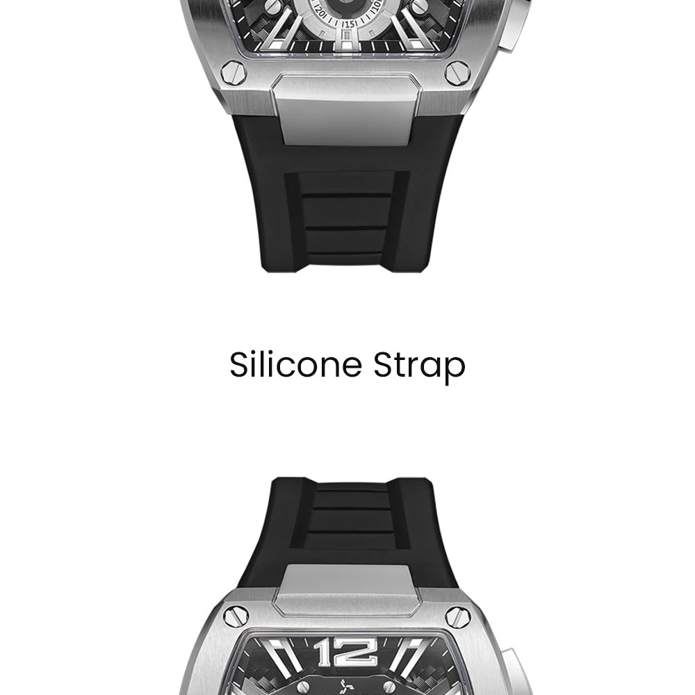 Tornado Xenith Men’s Multi Function Watch | Black Dial, 43x54mm, 100 m (10 ATM)