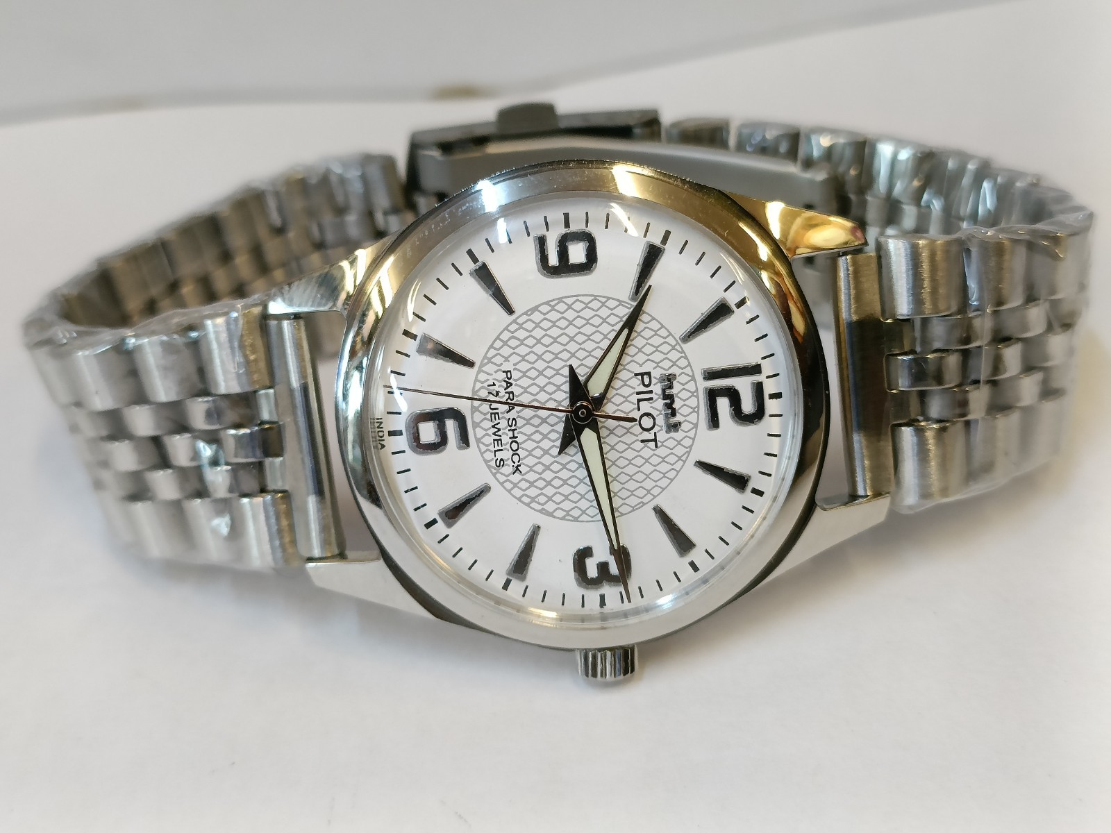 REFURBISHED HMT PILOT 17J WINDING WHITE DIAL 0231 INDIA MEN’S WORKING CONDITION