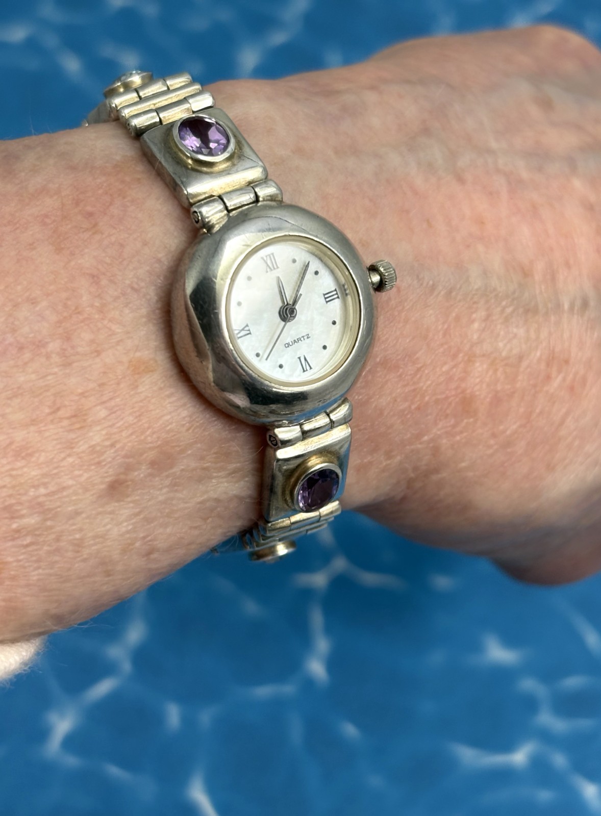 Sterling Silver Gemstone Watch Thailand Small