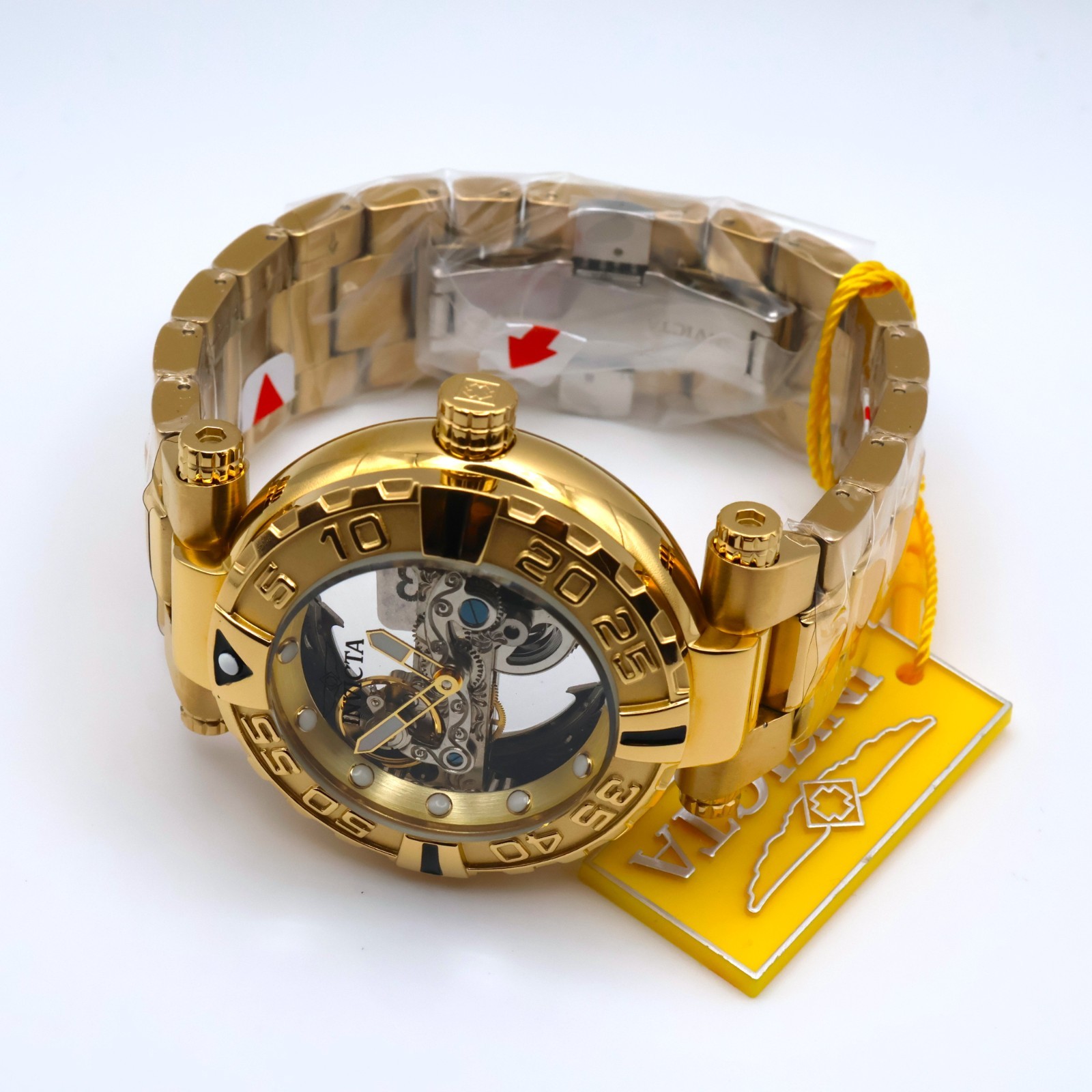 Invicta Subaqua Nebula Automatic Watch with Skeleton Dial — 47mm Gold (49506)