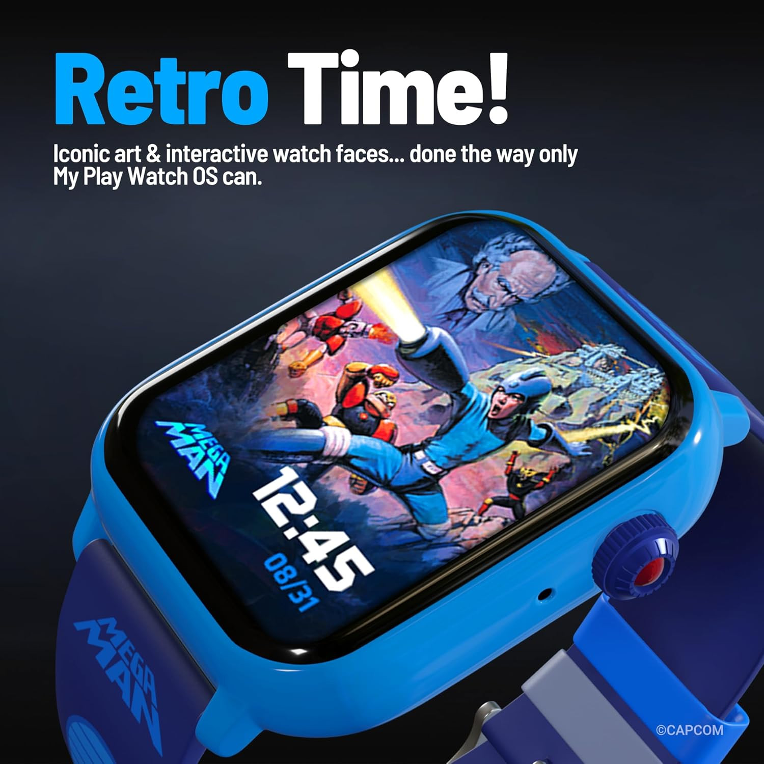 Mega Man Digital Gaming Watch with Preorder Bonus Band Bundle – Built from Mega