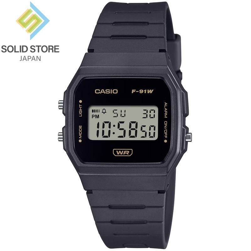 CASIO CLASSIC F-91WB-8AJF Digital Quartz Watch Dark Gray 35.2mm