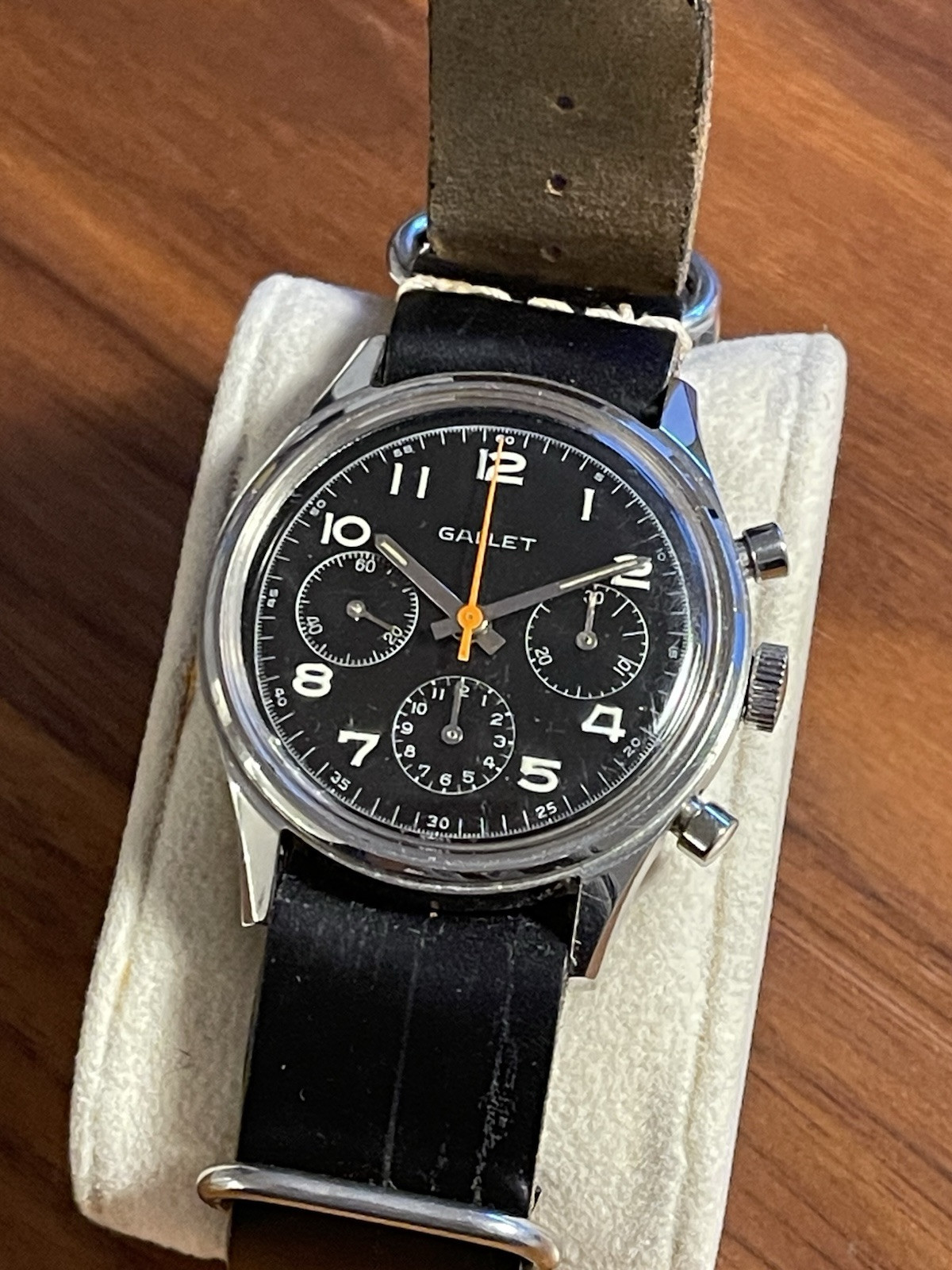 Vintage 1960s Gallet Multichron 12 – Valjoux 72 Movement -37mm- HORWEEN Strap