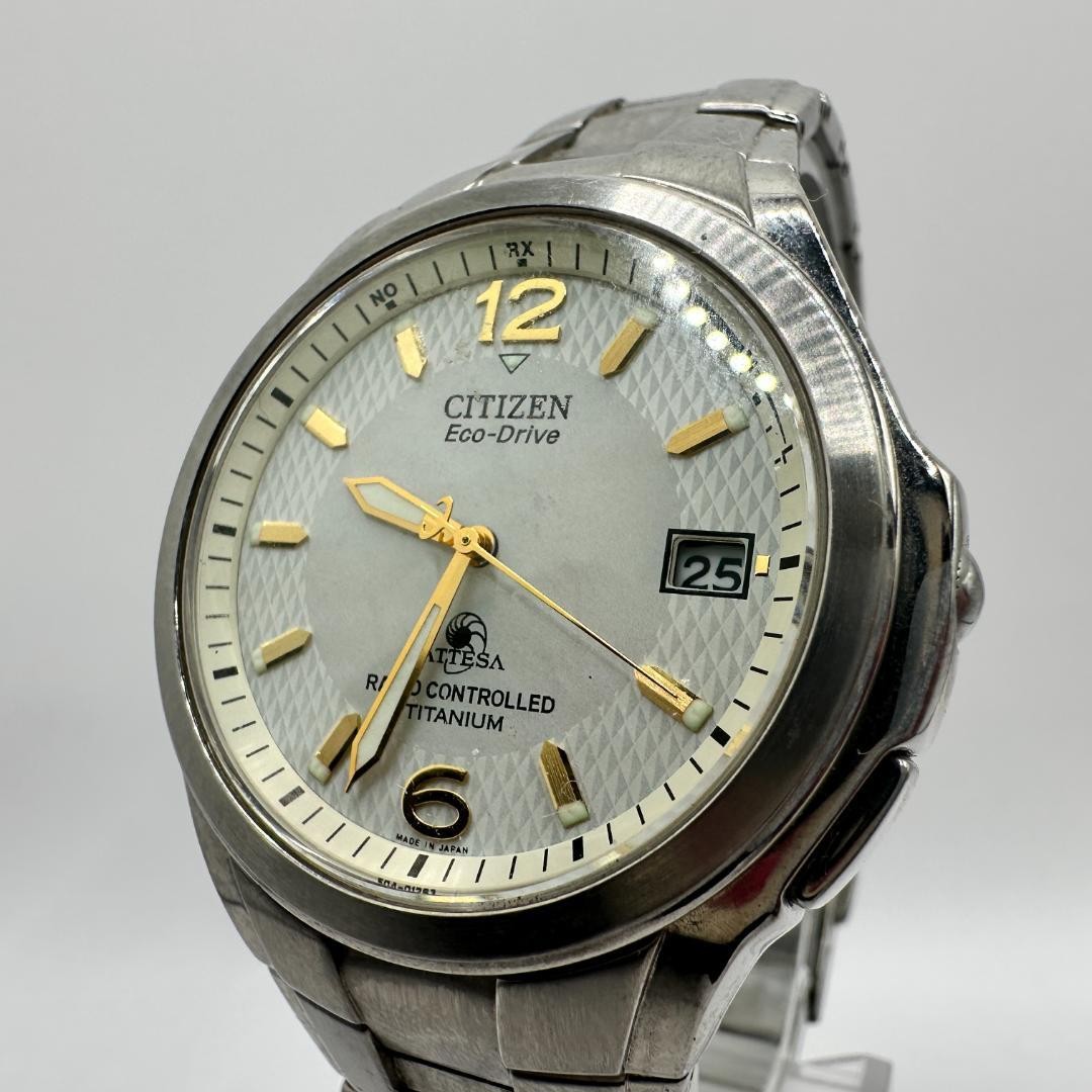 CITIZEN ATTESA Eco-Drive Date H410 Titanium Watch 【USED】