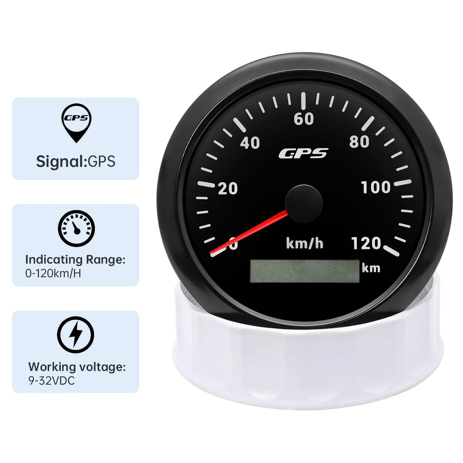 A 85MM GPS Speedometer For Motorcycle Marine Boat 30~200 Kmh Boat Car Truck Spee