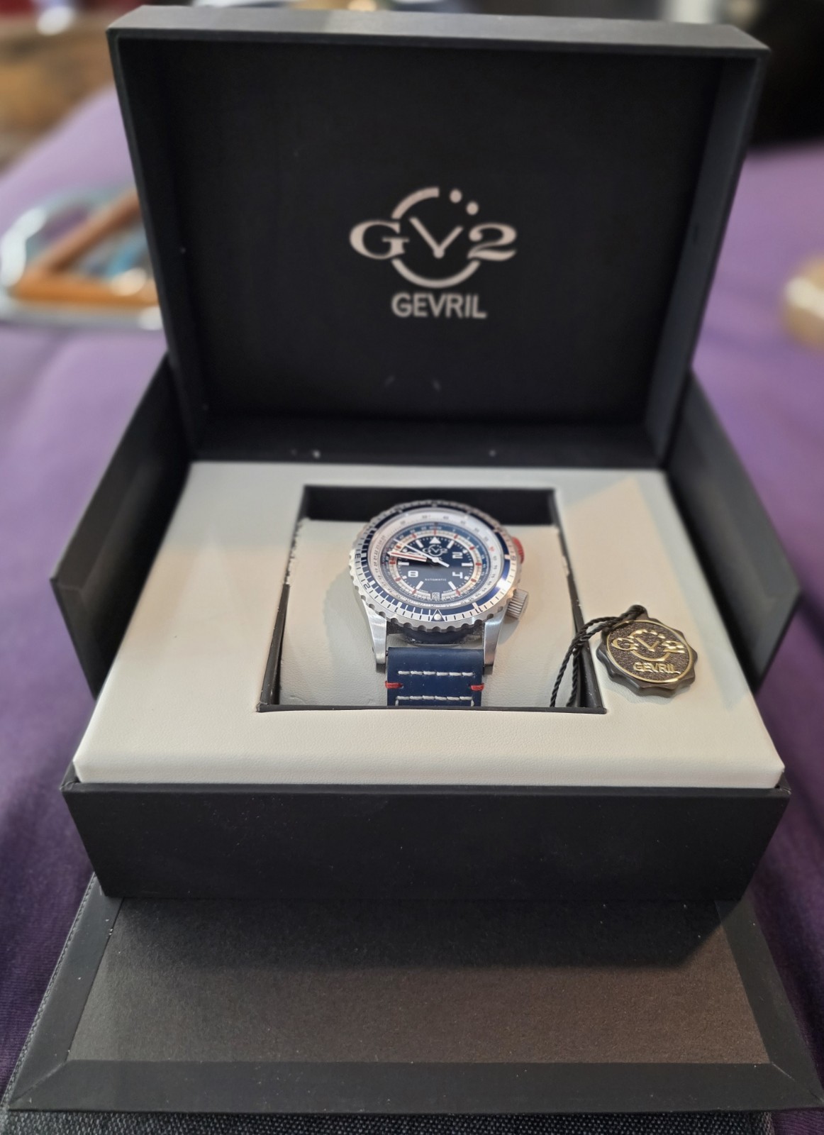GV2 Gevril Contasecondi Swiss Automatic LE 289/500 Men’s Watch Box Set