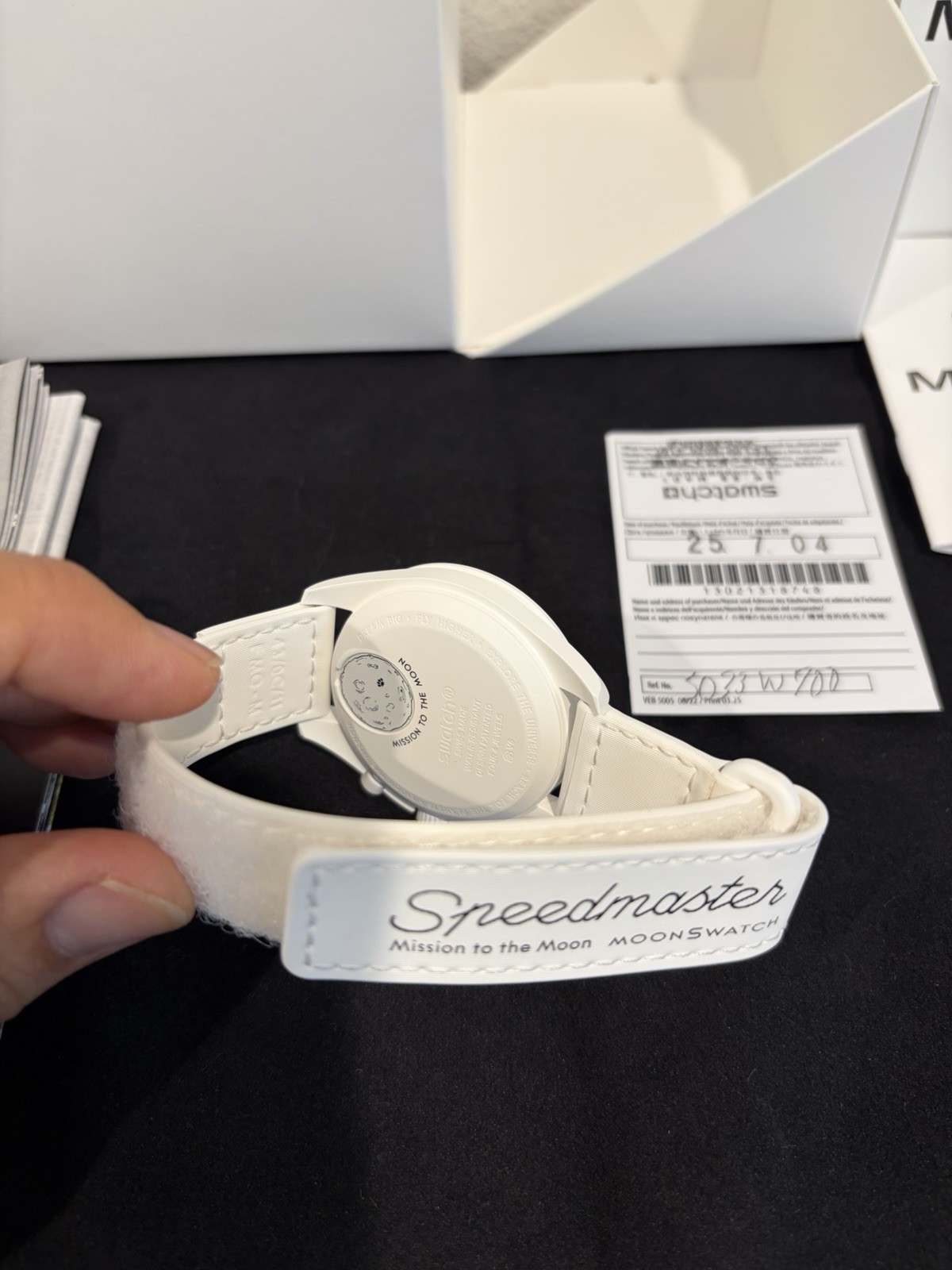 Swatch White Snoopy MoonSwatch Mission to Moonphase Full Moon | Receipt 🌝