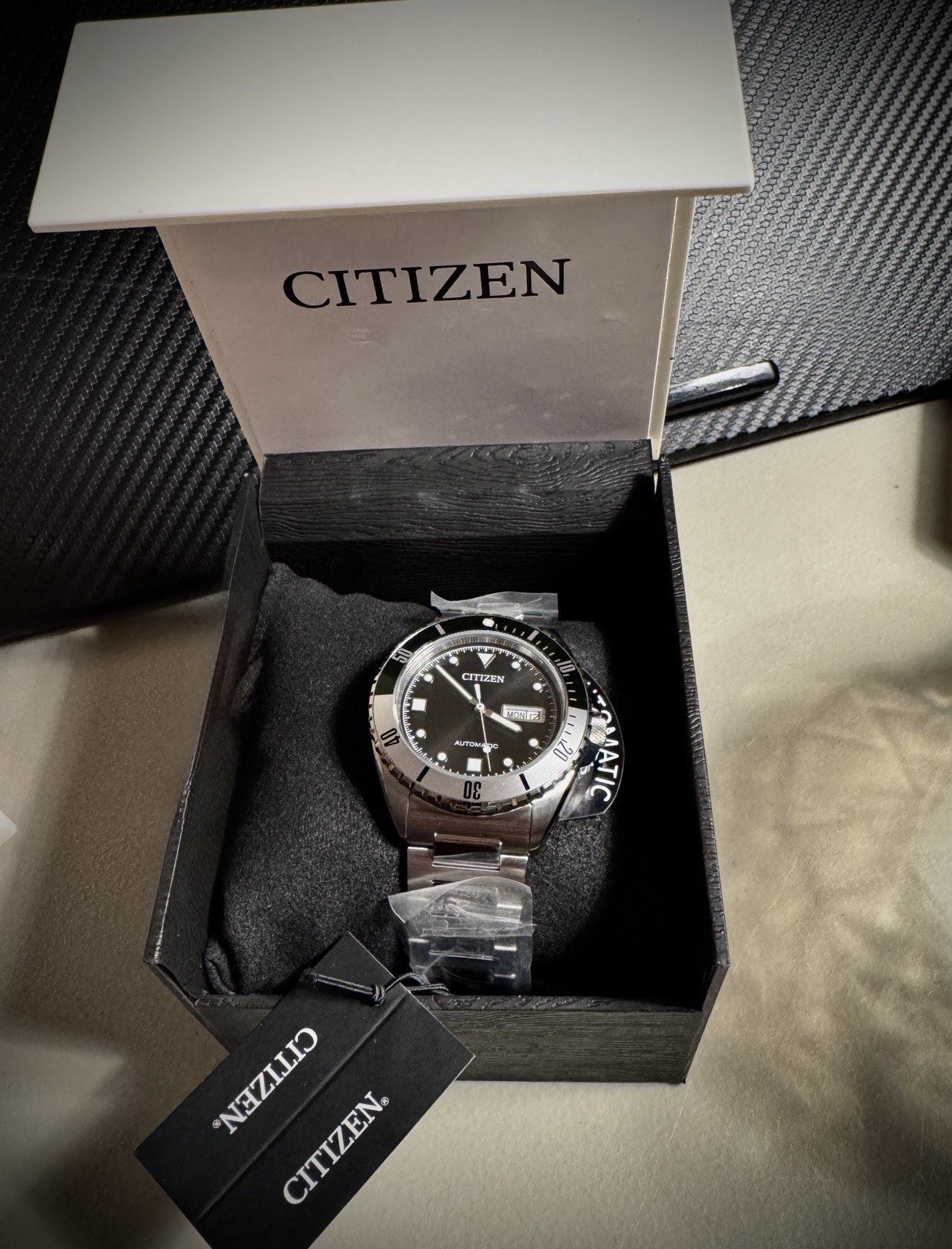 Citizen Automatic Sapphire Crystal Green/Black Dial NH7531-50E Sports Watch NEW